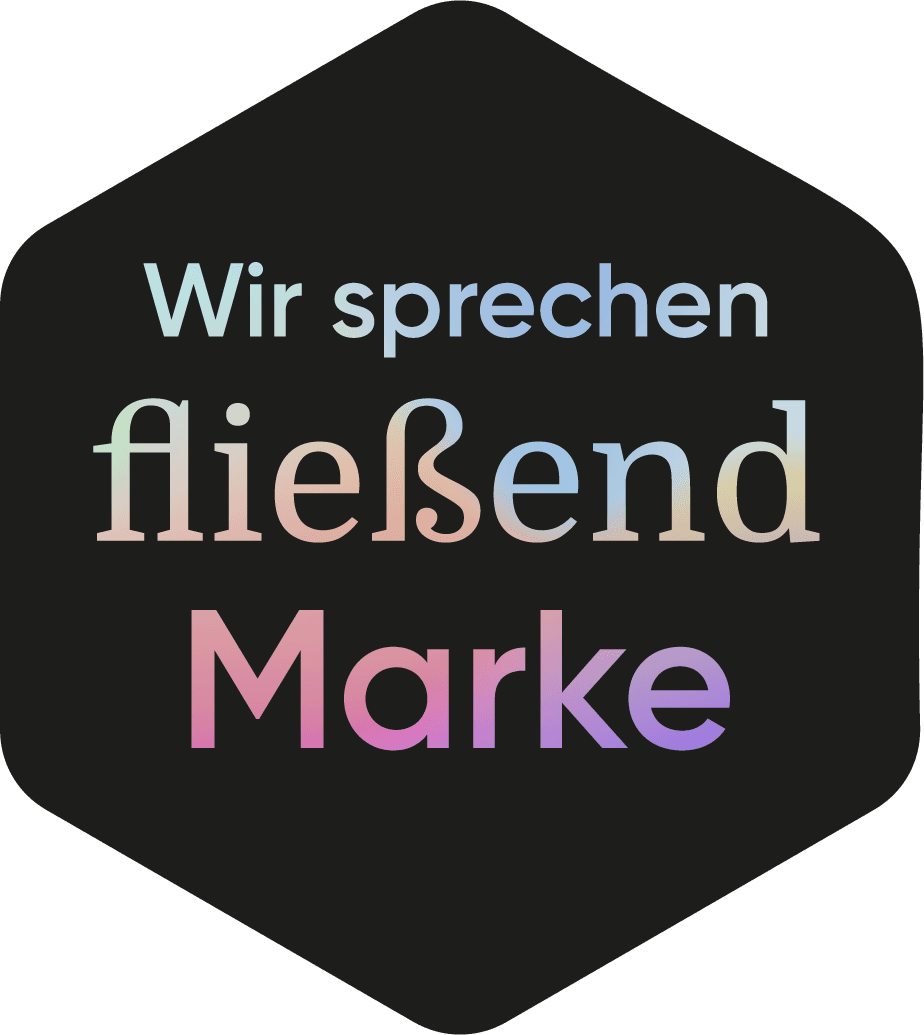 Wir sprechen fließend Marke