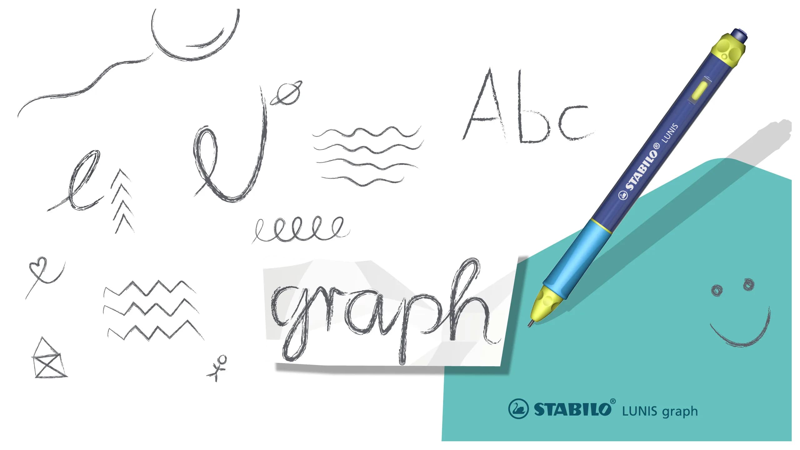 LUNIS graph: writing exercises, letters and the pen on paper