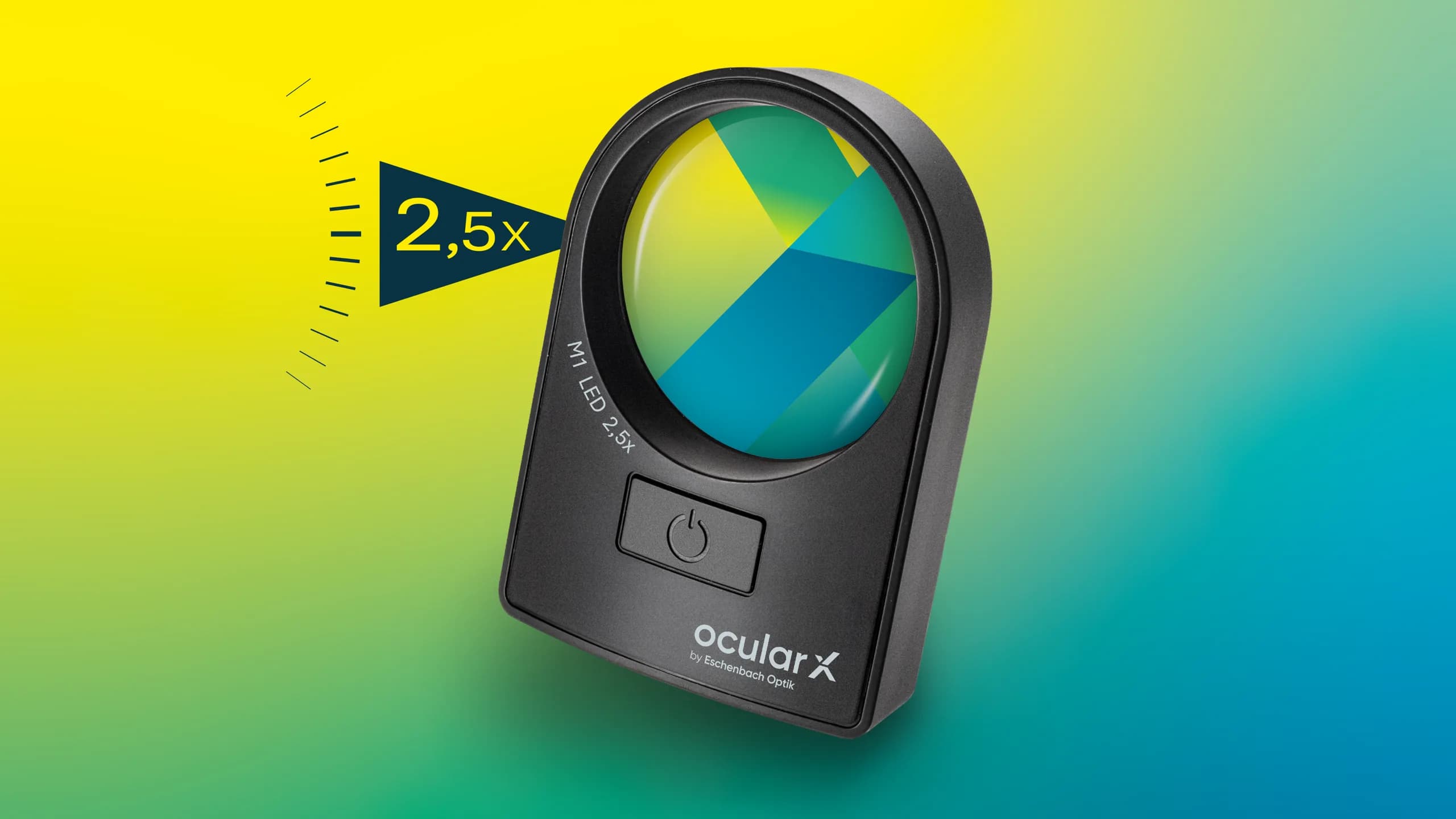 Die OCULAR-X-Lupe mit 2,5-facher Vergrößerung