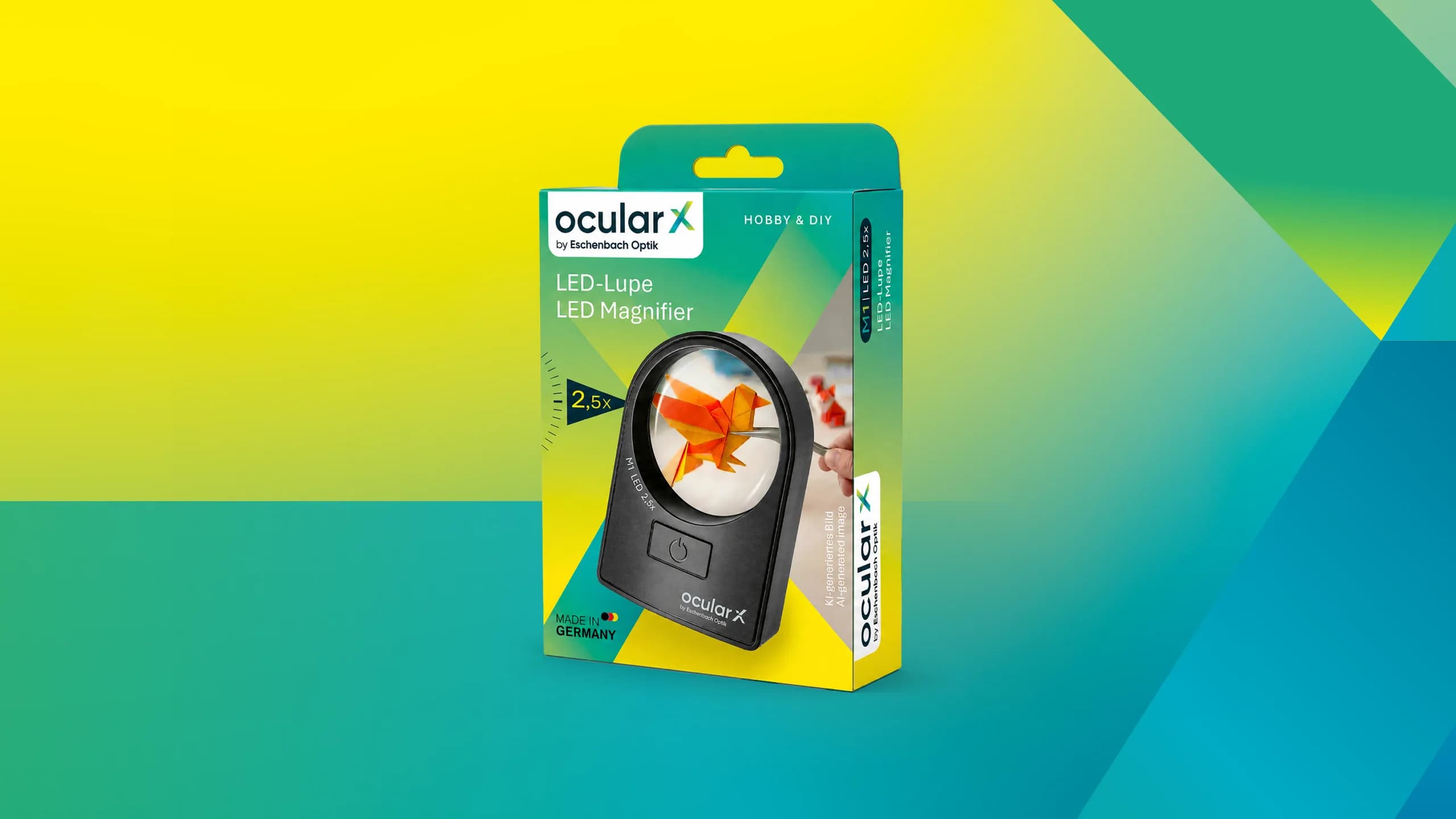 Verpackung der OCULAR-X-LED-Lupe